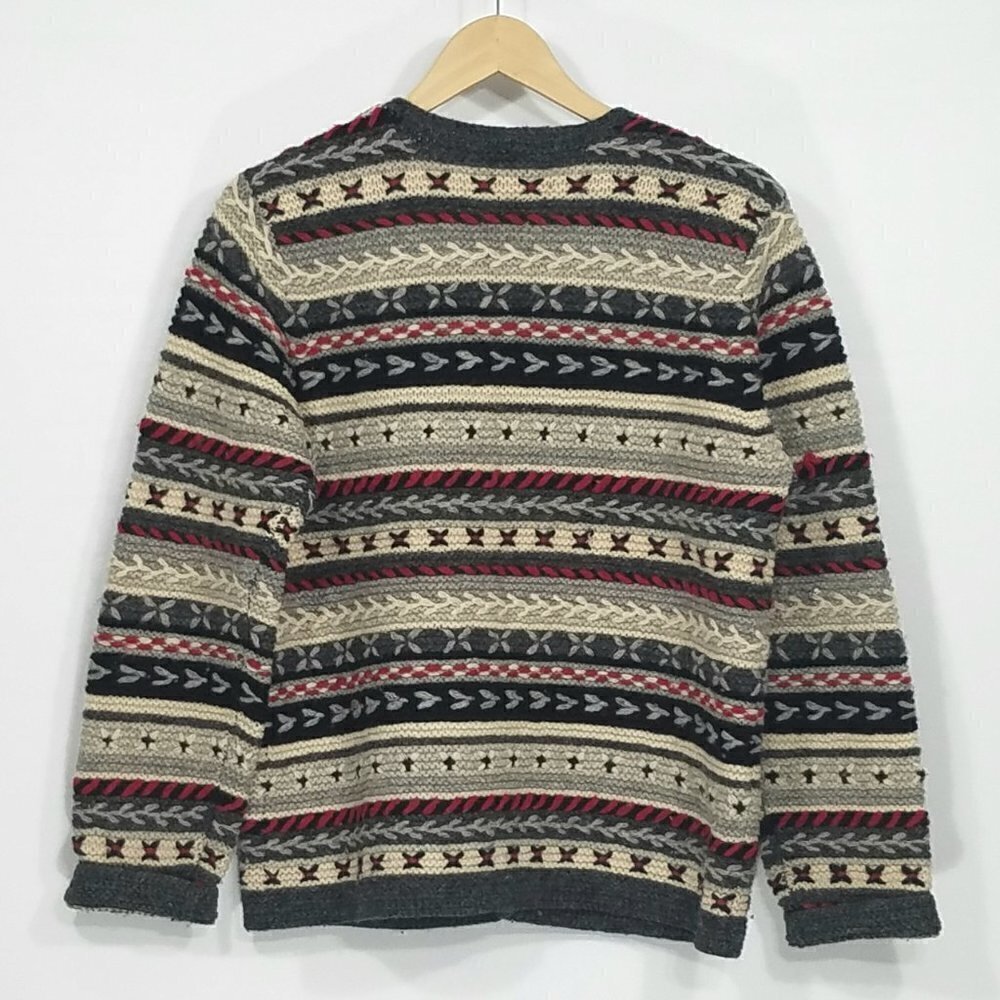 Talbots Hand Knit Wool Button Front Cardigan Sz M - image 3